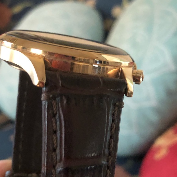 Emporio Armani Classic Chronograph Burgundy Dial Leather Strap Watch for Men - Picture 9 of 12